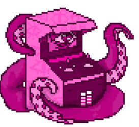 pixel art of a gravestone