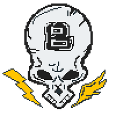 pixel art of a gravestone